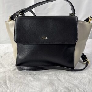Lauren Ralph Lauren Women's Newbury Barclay Cross Your Body Bag Black/ White